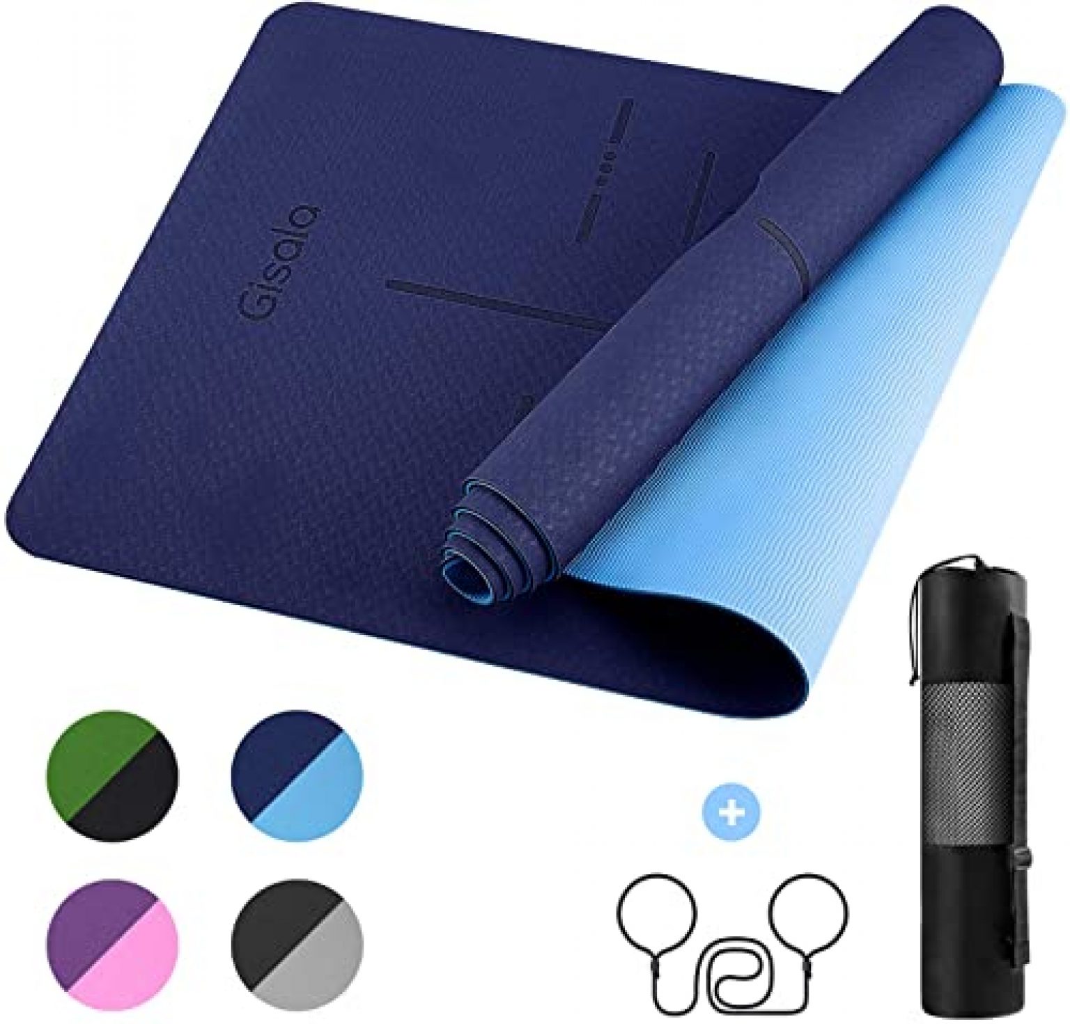 BalanceFrom + All-Purpose 1/2-Inch Extra Thick High Density Anti-Tear  Exercise Yoga Mat and Knee Pad with Carrying Strap